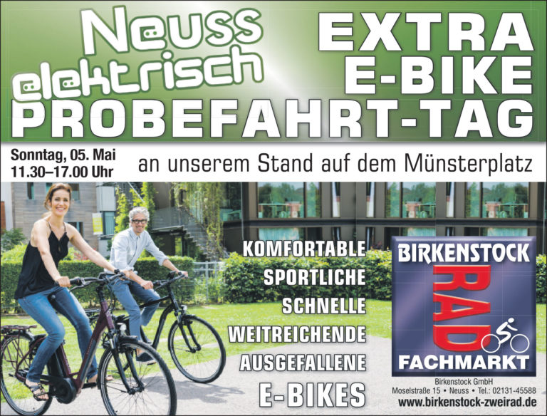 Neuss Elektrisch Extra EBike ProbefahrtTag